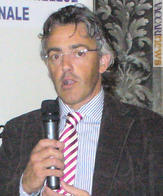 Il presidente del Consorzio del prosciutto, Alberto Morgante, alla cerimonia