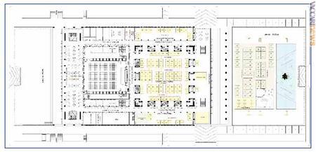 Oltre al palazzo dei Congressi, verrà montata una tensostruttura nel piazzale esterno (nella carta, è la parte di destra)