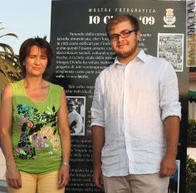 L'assessore al turismo di Rossano, Antonella Converso, con il fotografo romeno Ovidiu Morgos