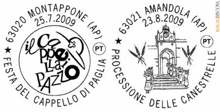 I due manuali, tratti dalla documentazione di Poste italiane; hanno ancora l'indicazione di Ascoli Piceno