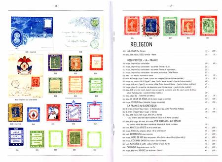 Due pagine della guida che la Yvert & Tellier ha dedicato ai “porta francobolli”