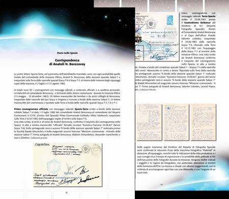 Due delle pagine che riguardano gli aspetti postali della missione 