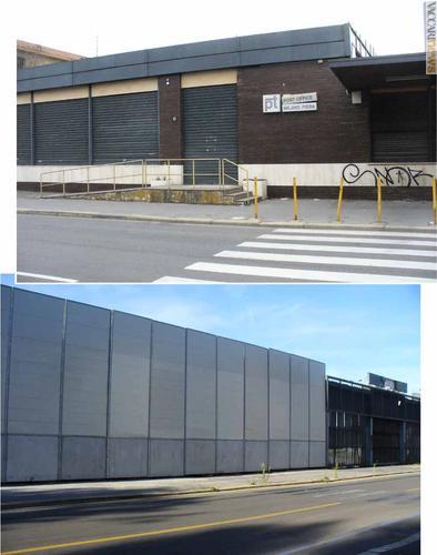 L'ufficio Milano 4 Fiera nel 2008: in marzo è chiuso ma risulta ancora esistente; nell'agosto è sostituito da un'alta recinzione