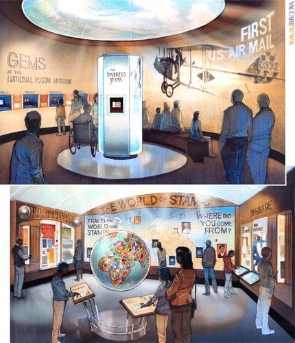Come potrà essere la nuova area (immagini: Smithsonian national postal museum, Washington)