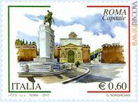 Il francobollo per la nuova tappa della serie “Roma capitale 2007-2011”