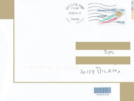I due lati della prima busta postale repubblicana, attesa per l'1 settembre ma da qualche parte già in vendita
