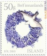 Uno dei due francobolli islandesi natalizi, annunciati per il 4 novembre
