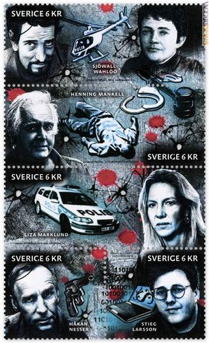La serie svedese dai francobolli bucati e caratterizzati con testi nascosti
