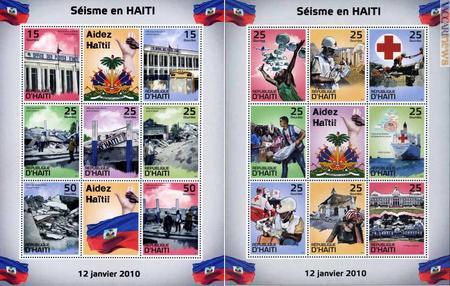 I due minifogli che la Haiti philatelic society considera illegali