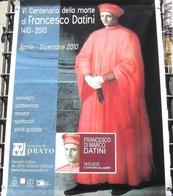 Uno dei richiami presenti a Prato per l'anniversario, con il ritratto di Ludovico Buti