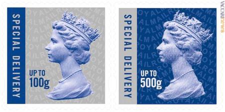 I due nuovi francobolli destinati al recapito espresso