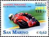 Parte del primo tributo per Manuel Poggiali; risale al 16 gennaio 2002