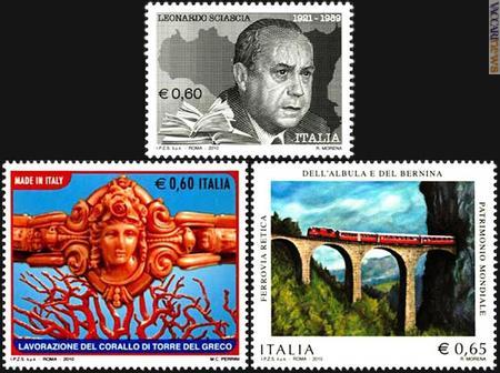 I tre francobolli scelti per il 2010