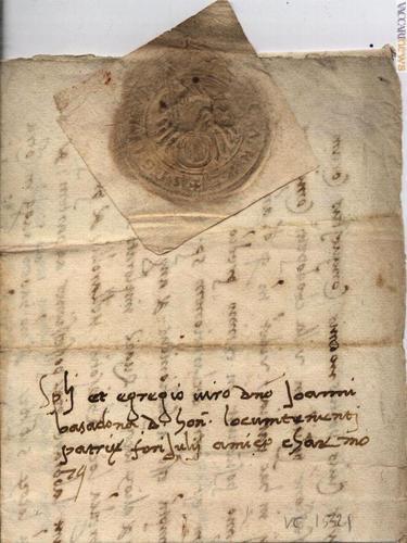 
Una missiva del 1529 appartenente alla collezione di Luigi De Paulis