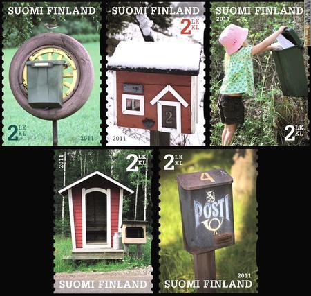 Tra l'ultimo gruppo di emissioni finlandesi uscito il 24 gennaio, la serie dedicata alle cassette postali