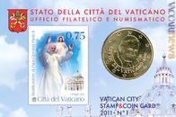 La “stamp&coin card” per Giovanni Paolo II