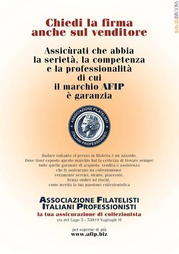La nuova campagna pubblicitaria dell'Associazione filatelisti italiana professionisti